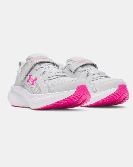 UA Assert 11 AC Wide Girls Pre-School Running Shoes - Image 4
