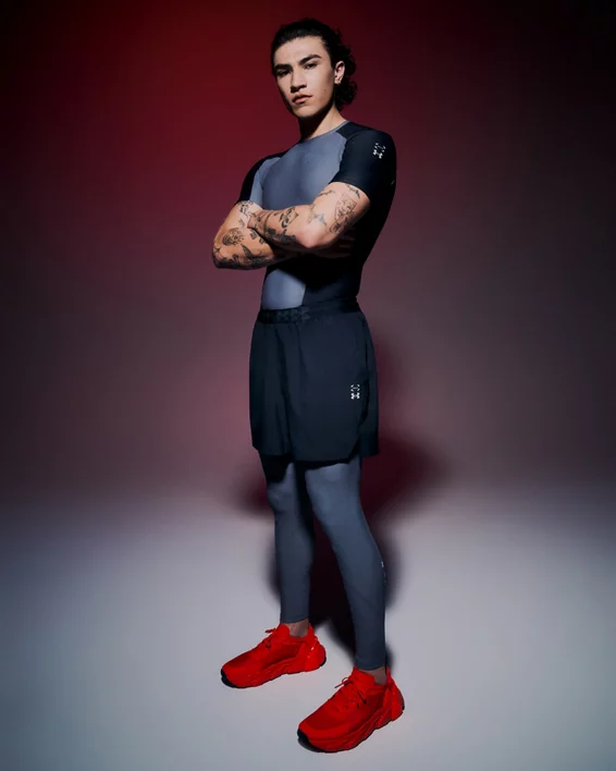 UA Halo Bonded Auxetic Mens Leggings - Image 2