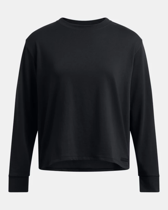 UA Heavyweight Boxy Womens Cropped Long Sleeve - Image 3