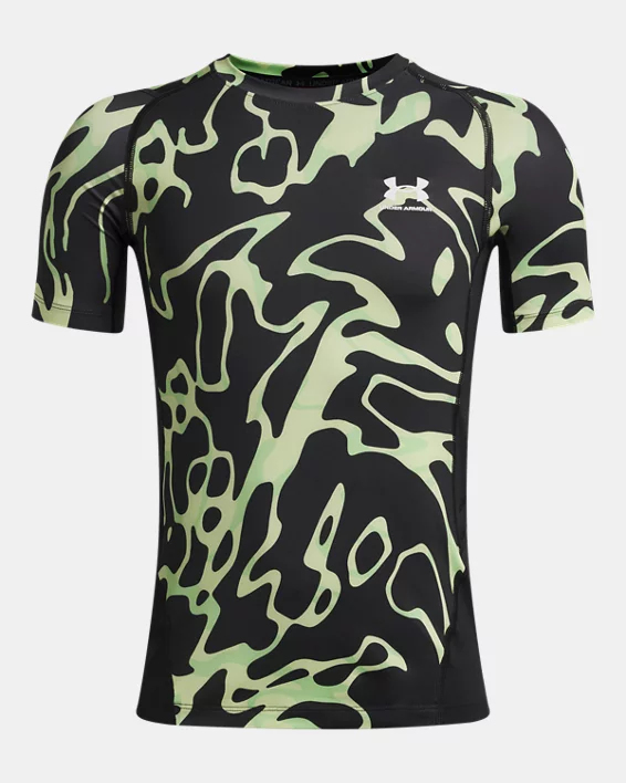 HeatGear Printed Boys Short Sleeve