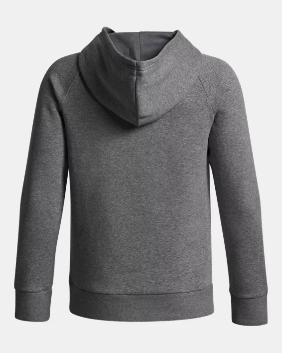 UA Rival Fleece Chrome Logo Boys Hoodie - Image 2