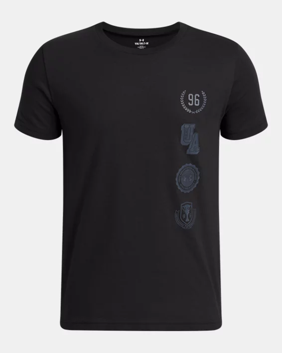 UA College Crest Logo Boys Short Sleeve