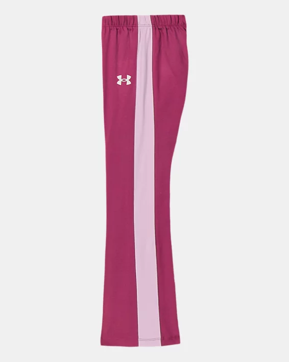 UA Side-Stripe Little Girls Long Sleeve & Yoga Pants Set - Image 2