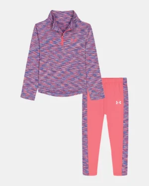 UA Color Twist Little Girls Zip & Leggings Set