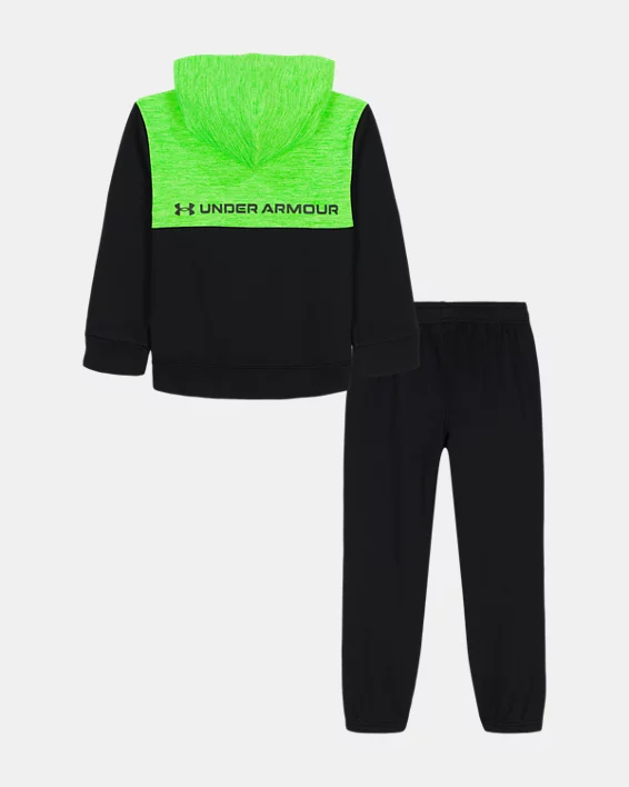 UA Colorblock Toddler Boys Zip-Up Hoodie Set - Image 3