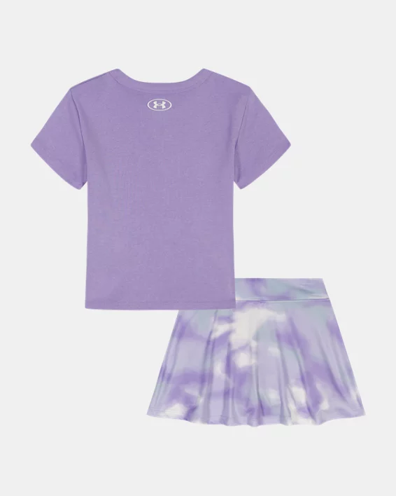 UA Printed Infant Girls Skort Set - Image 3