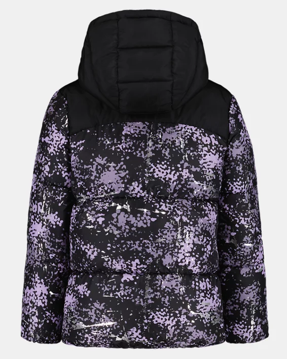 UA Prime Printed Little Girls Puffer Jacket - Image 3