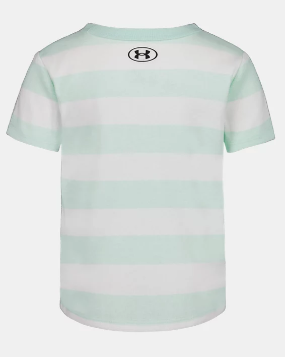 UA Rugby Stripe Toddler Girls Short Sleeve - Image 2