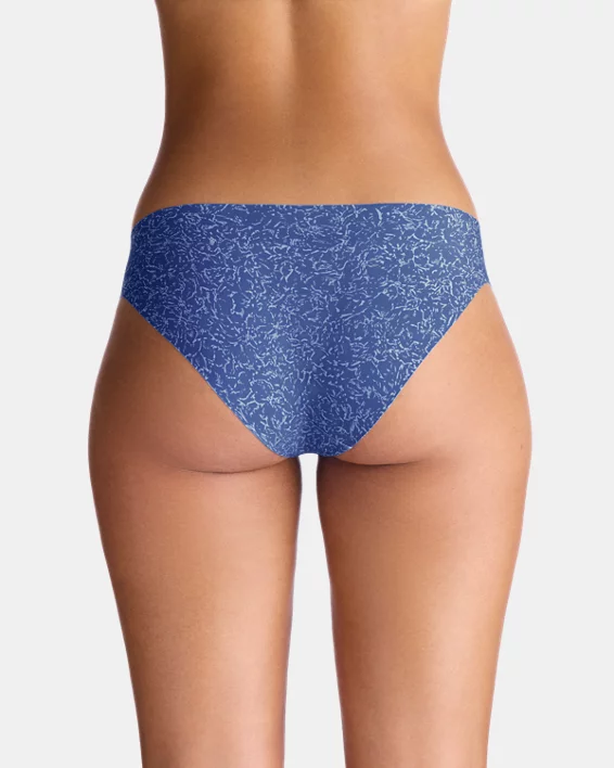 UA Pure Stretch Printed Womens 3-Pack No Show Bikini - Image 2