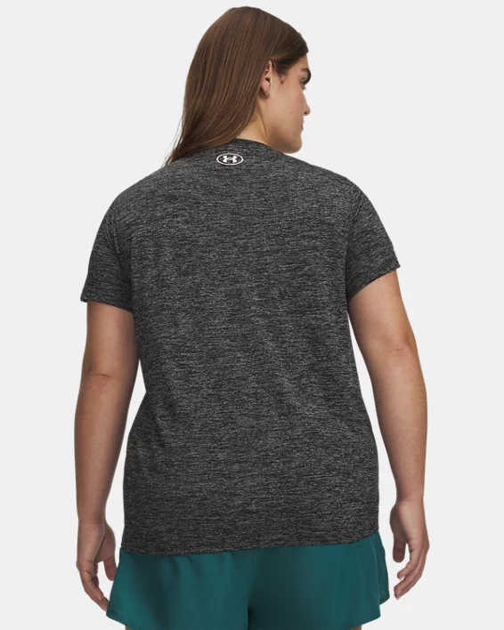 UA Tech Twist Womens V-Neck Short Sleeve - Image 2