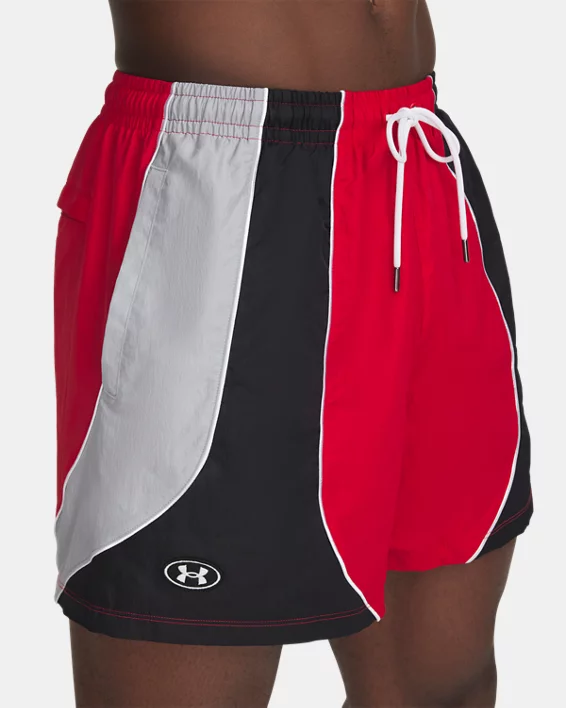 UA Icon Colorblock Mens 6 Volley Shorts - Image 4