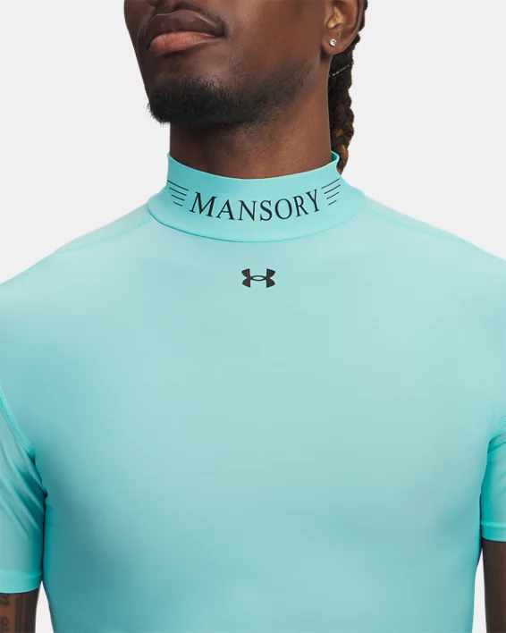 UA x Mansory HeatGear Mens Compression Mock Short Sleeve - Image 4